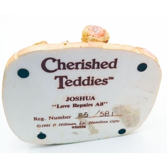 Joshua Love Repairs All Cherished Teddies Vintage 1991 950556 2.25 Inch Figure - Picture 14 of 15